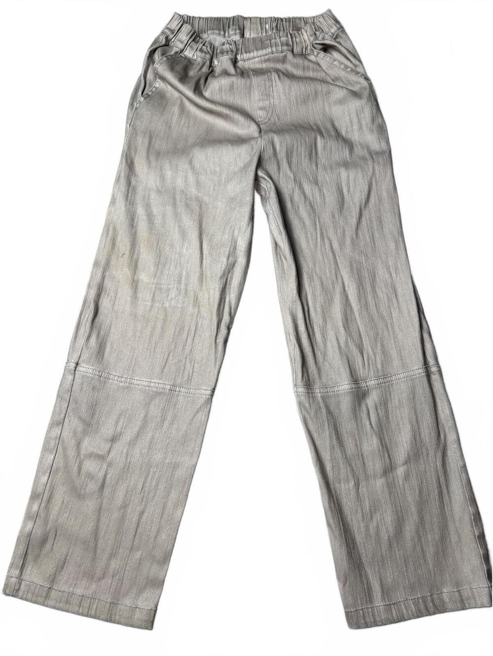 Zara Girls' Metallic Silver Pants Size 13-14